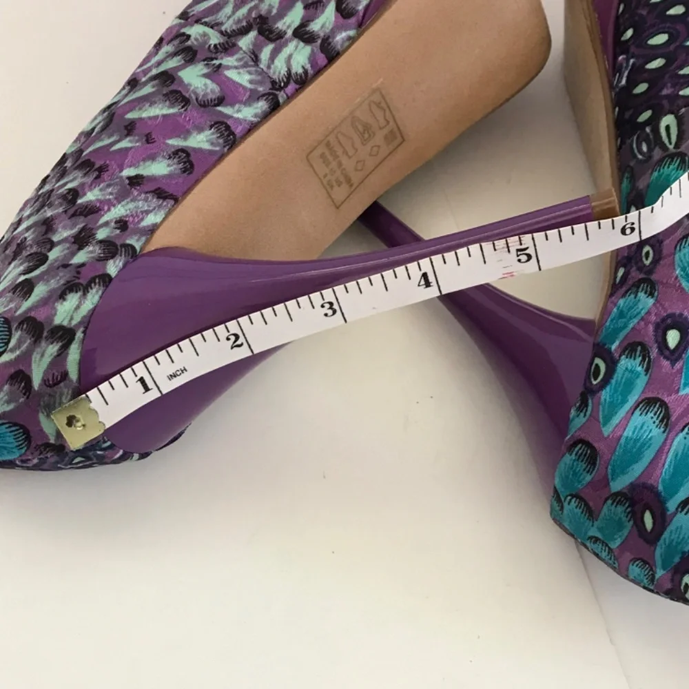 SHOE DAZZLE Platform Stiletto Pumps Purple Peacock Women’s Size 10